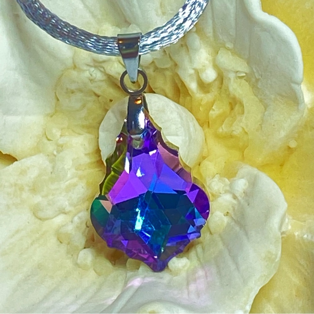 Elegant Purple and Blue drop Pendant car charm
